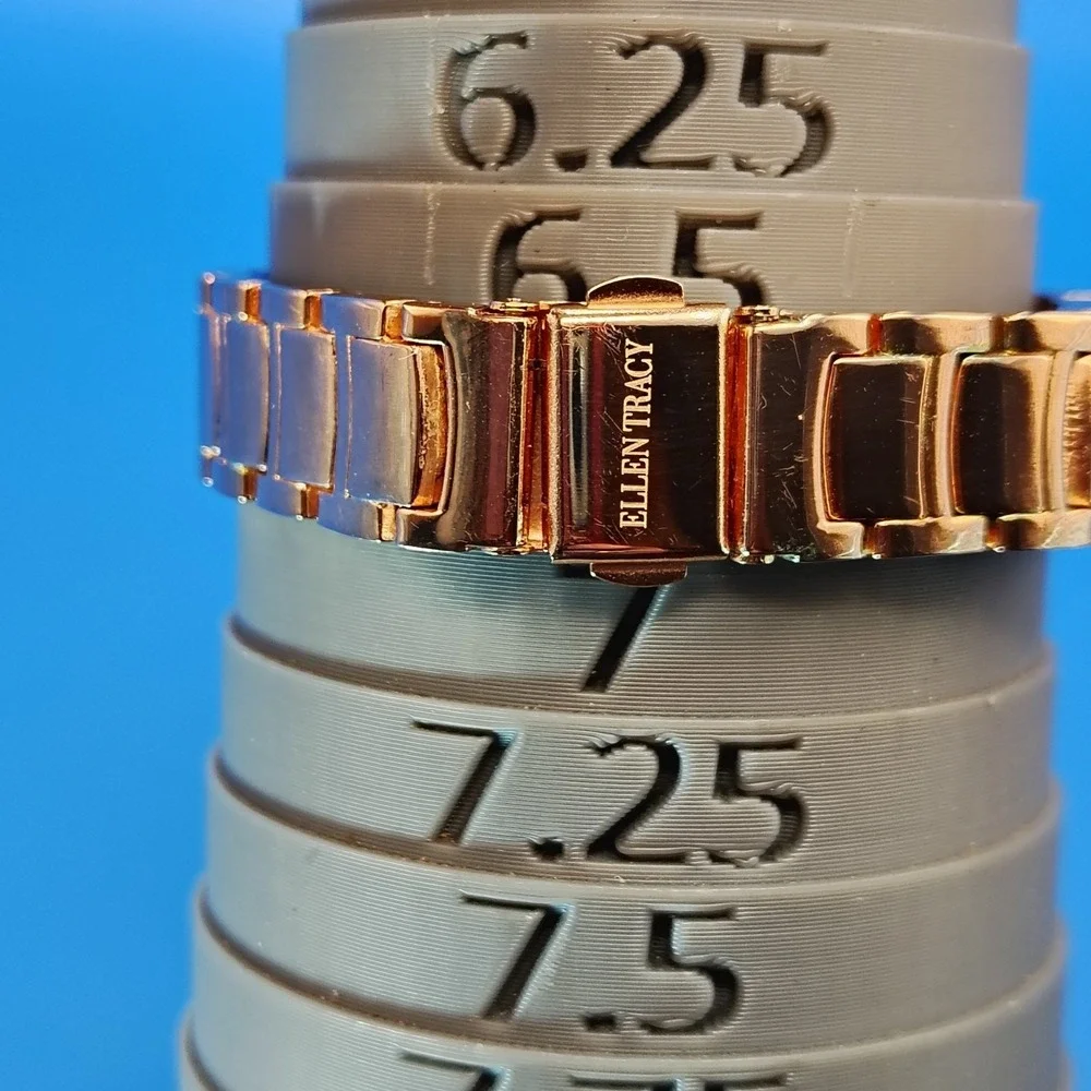 2017 Ellen Tracy NY Genuine Diamond Rose‎ Gold 32mm Women's Quartz Luxury Watch